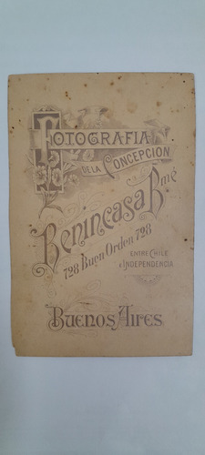 Antigua Foto Mujer Buenos Aires Circa 1900 (Usado)