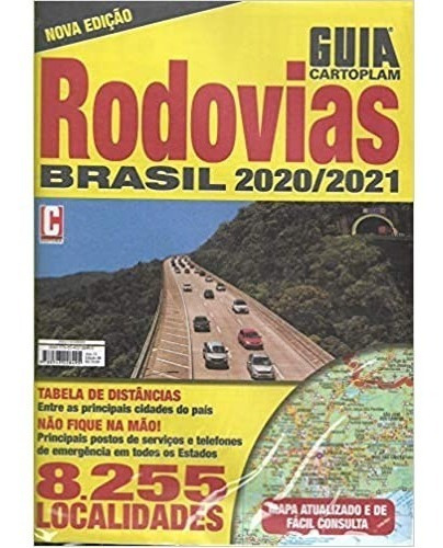 Guia Rodovias Brasil 2021 Mapa Dobrável Tam. Grande
