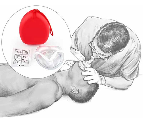 Mascarilla De Rcp Para Primeros Auxilios Con Estuche Generic