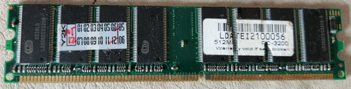 Memoria Ram Ddr Pc3200 512mb Funcionando Sin Problemas (Usado)