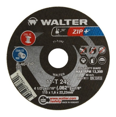 Disco De Corte 4.12  X 1/16  X 7/8  11t242 - Walter