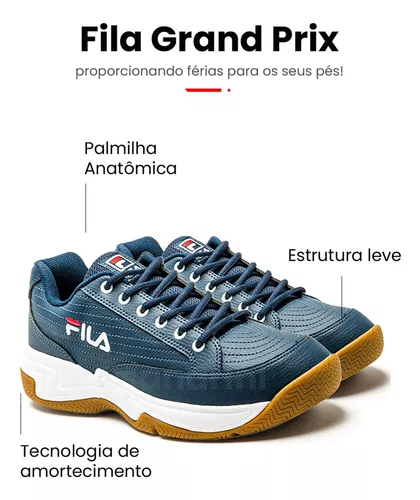 Tênis Fila Grand Prix Masculino - Branco+Vermelho