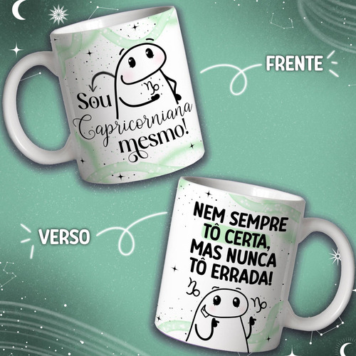 Caneca Personalizada Memes Flork Signos Cor Flork_capricornio