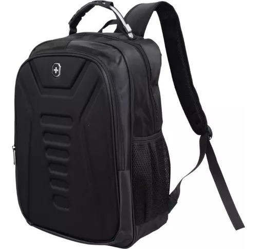 Mochila Executiva Em Poliester 18 Sl04021 Cor Preto Desenho do tecido Liso