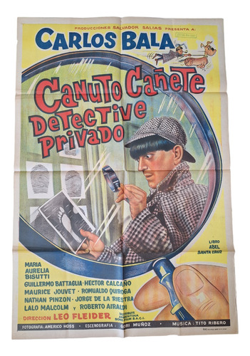 Afiche Cine Argentino Canuto Cañete Detective Privado *