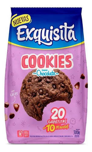 Oferta! Premezcla Cookies Chocolate Exquisita Con Chips 300g