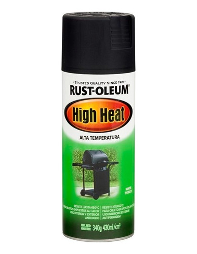 Spray Rust Oleum Negro Para Altas Temperaturas, Nalon