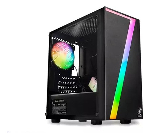 Case Gamer Strig Alligator Atx 1 Fan Rgb + Controlador