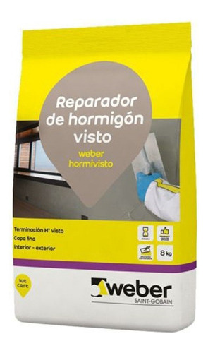 Imagen 3 de 5 de Weber Hormivisto 8 Kg Reparador De Homigon Visto Mm