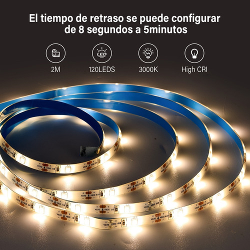 Imagen 2 de 8 de Tira De Led 120 Luces 2 M Para Armario/baño/cocina/escalera