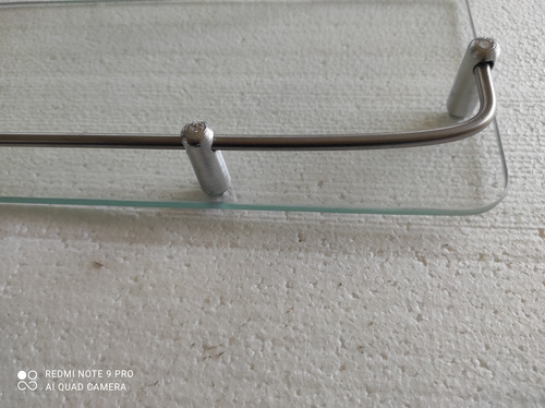 Estante Repisa Vidrio Baranda Acero 70 X 10 Cm Punta Red. Agua