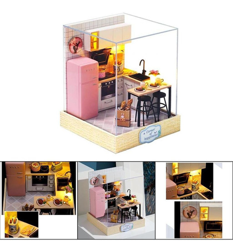 Auto Montado Diy Artesanato Cozinha Sala De Jantar Mini De