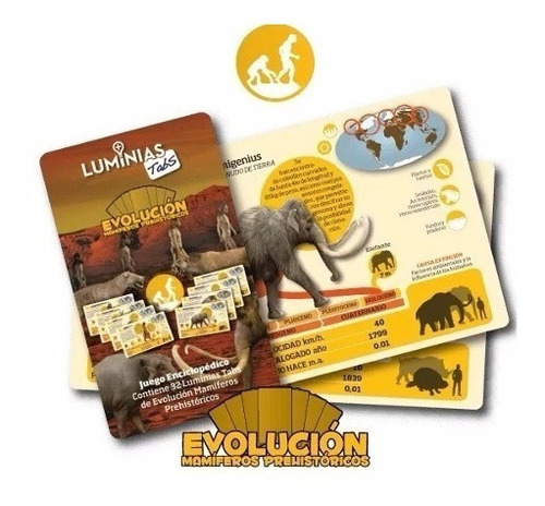 Cartas Luminias Evolucion Prehistorica Tabs Grande Educativa