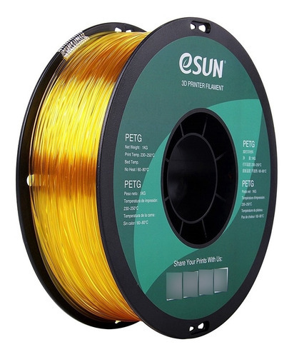 Filamento Esun Premium Petg 1kg 1.75 Mm Color Amarillo