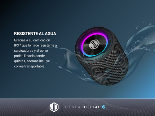 Imagen 4 de 10 de Parlante Portátil Inalambrico Bluetooth 5.0 Jd E100 10w Rms