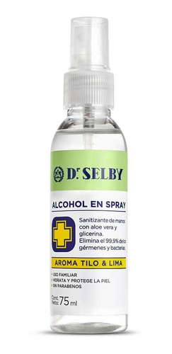 Alcohol En Spray Dr Selby Con Aroma A Tilo Y Lima 75ml Ub