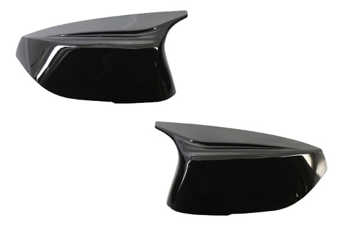 2pcs Tapas De Cubiertas De Espejo Retrovisor Lateral Negro