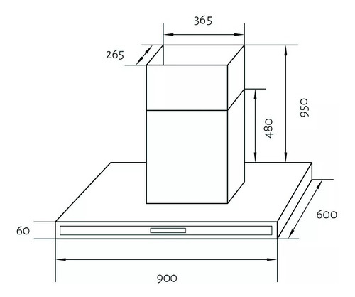 Imagen 3 de 4 de Campana Tst Isla Colhue Acero Inox 305-90 Envío Gratis!