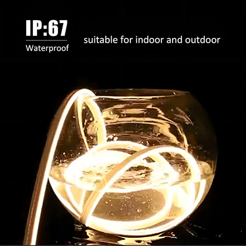Kit Tira Led Manguera Neon Luz Blanco Calido 5 Metros 2835 Mas Adaptador Y Fuente !2v Ip65 Exterior Interior Resiste Al Agua Blanca Calida Luminoso Flexible Eco Friendly