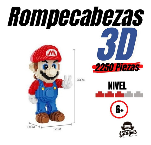Rompecabezas 3d Mini Bloques Armables Super Mario Bros Block