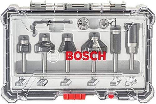 Juego De Fresas Cuadrante De 1/4  Marca Bosch 6 Pz 