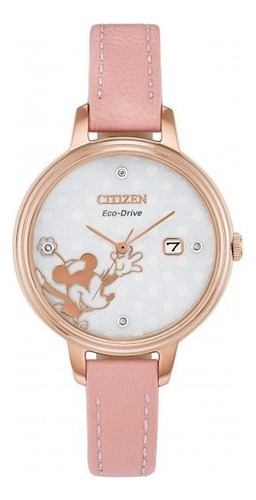 Reloj Citizen 61294 Ew2448-01w Mujer Minnie Color Del Fondo Plateado 61294