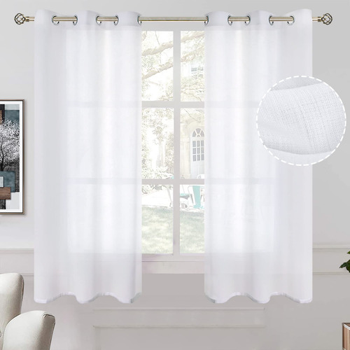 Bgment Cortinas Semitransparentes Con Aspecto De Lino, Para