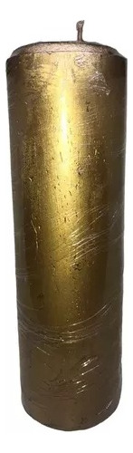 Cirio Liso Color Dorado Grande 1-kilo (7.5cmx24cm)