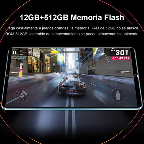 Tablet 10.1" 512GB color negro 12GB de memoria RAM