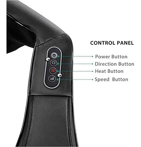 Masajeador Cervical Lumbar 16 Rodillos Con Calor Premium