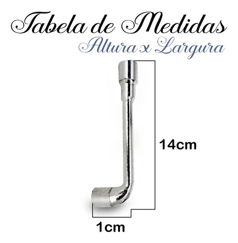 Imagem 3 de 7 de Chave Biela Tipo L 17mm Ferramenta Trabalho/domestico Orig.