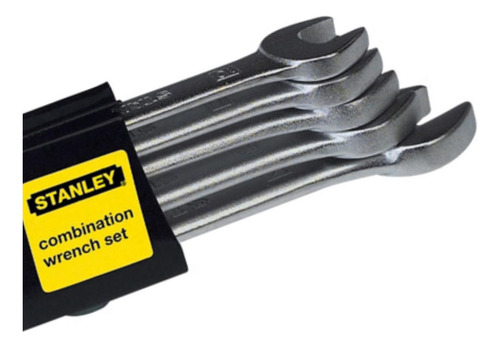 Juego De Llaves Combinadas Sae 5 Piezas Color Cromo Stanley