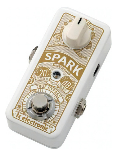 Tc Electronic Pedal Spark Mini Booster P/ Guitarra Mfull Cor Branco