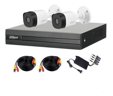 Kit De Cctv Hdcvi Dahua 2 Cámaras Bala 1080p 3.6mm