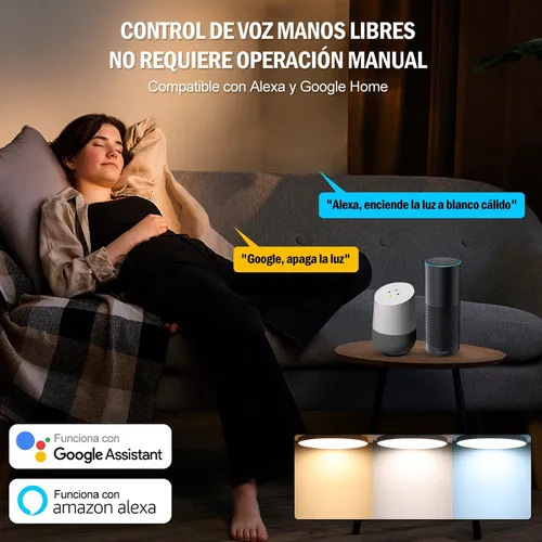 V Lámpara De Techo Inteligente Tuya Wifi Bluetooth Rgbcw 24w