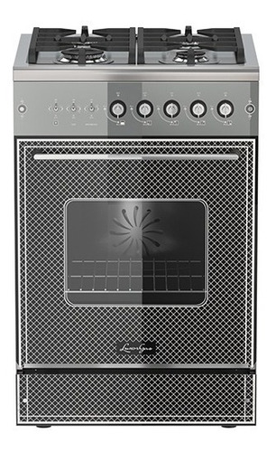 Imagen 4 de 4 de Juego De Bisagras Luxor Gas 4 Hornallas Steel Rouge Black