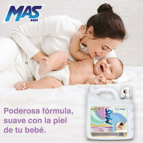 Detergente Para Ropa De Bebé Más Bebé 8.3l - 2 Pzas