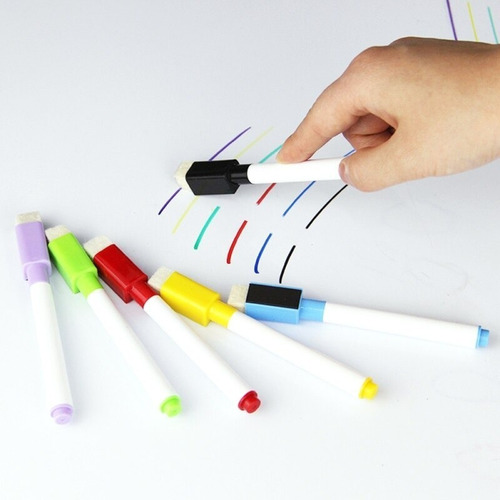Imagen 3 de 10 de Marcadores Rotuladores Imantados 8 Colores Pizarra Blanca