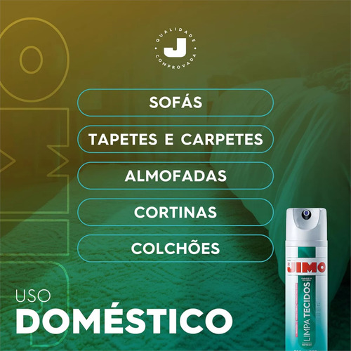 2un Aerossol Limpa Tecidos Jimo Automotivo E Doméstico 300ml