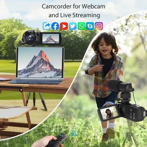 Video Camara 8k Camcorder 48mp 15fps Uhd Wifi Vlogging