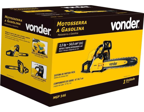 Motosserra A Gasolina 54,6 Cc Sabre 18 Pol Mgp 546 Vonder