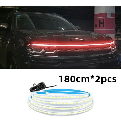 360cm 12 V, Tira Luces Diurnas Led Para Capó Coche Rgb, Rojo