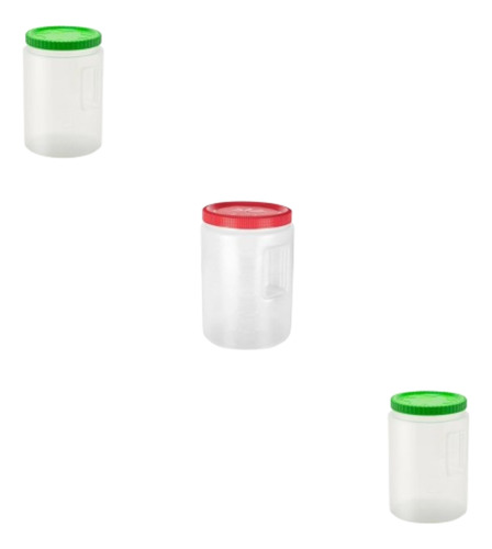 3 Botes Contenedor De Alimentos 3.3 Litros
