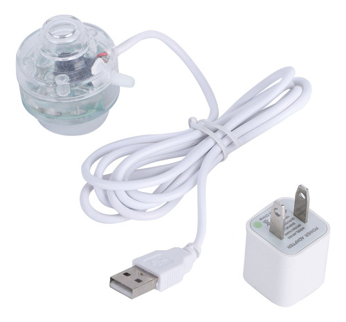Pecera Sumergible Led Con Burbujas Coloridas Para Acuarios