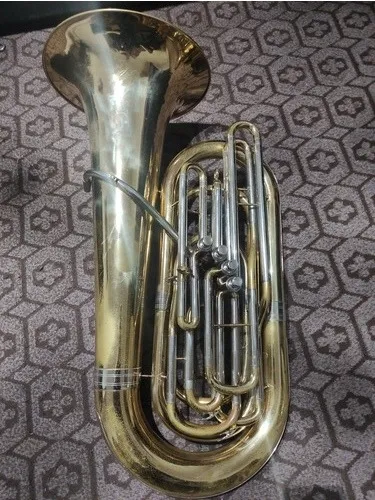 Tuba Sib Dolphin 4 Pistos Frontal 4 4 Dourada Completa