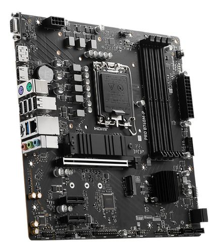Tarjeta Madre Msi Pro B760m-p Lga1700 4x Ddr5 2x M.2 Usb-c