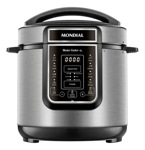 Panela Elétrica Pe-60-6l Digital Pressão 6l Mondial Cor Preto Fre...