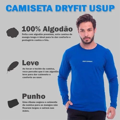 Camisa Manga Longa Blusa Frio Masculina Social Basica Lisa