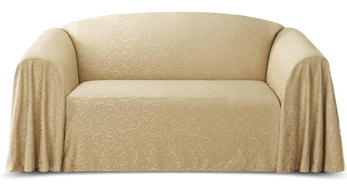 Funda Para Sillon Sofa De Algodon Estilo Manta Dorado 70x144