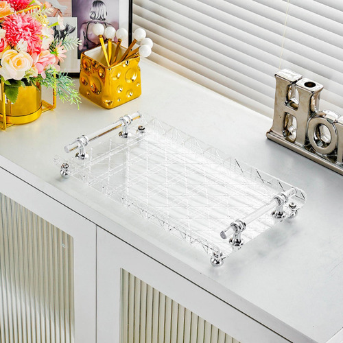 Bandeja Rectangular Para Servir, Bandeja De Rayas